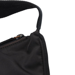 PRADA プラダ ホーボー ワンショルダーバッグ MV515 トライアングルロゴ 三角ロゴプレート ナイロン ホーボー ブラック 美品 中古 4a000858