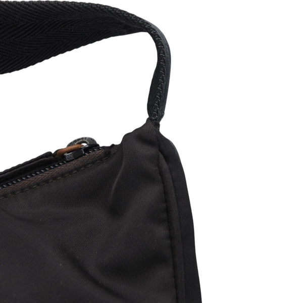 PRADA プラダ ホーボー ワンショルダーバッグ MV515 トライアングルロゴ 三角ロゴプレート ナイロン ホーボー ブラック 美品 中古 4a000858