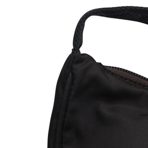 PRADA プラダ ホーボー ワンショルダーバッグ MV515 トライアングルロゴ 三角ロゴプレート ナイロン ホーボー ブラック 美品 中古 4a000858