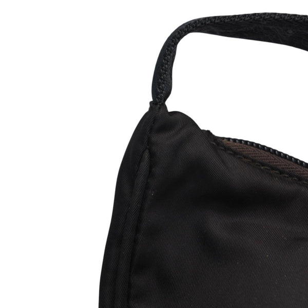 PRADA プラダ ホーボー ワンショルダーバッグ MV515 トライアングルロゴ 三角ロゴプレート ナイロン ホーボー ブラック 美品 中古 4a000858