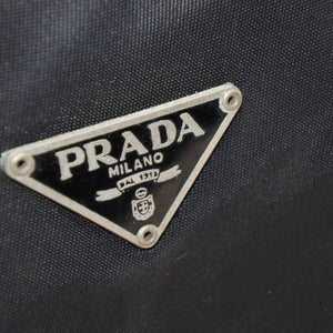 PRADA プラダ ホーボー ワンショルダーバッグ MV515 トライアングルロゴ 三角ロゴプレート ナイロン ホーボー ブラック 美品 中古 4a000858