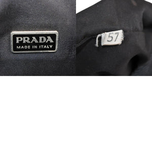 PRADA プラダ ホーボー ワンショルダーバッグ MV515 トライアングルロゴ 三角ロゴプレート ナイロン ホーボー ブラック 美品 中古 4a000858
