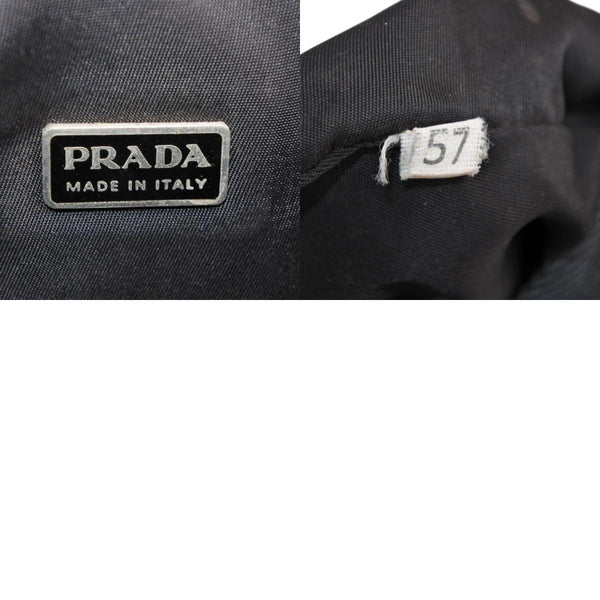 PRADA プラダ ホーボー ワンショルダーバッグ MV515 トライアングルロゴ 三角ロゴプレート ナイロン ホーボー ブラック 美品 中古 4a000858
