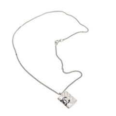 Very good condition CHANEL CANBON Cambon line necklace Weight approx. 11.27g 05C stamp Total length approx. 42cm Metal Silver Used 4a000659
