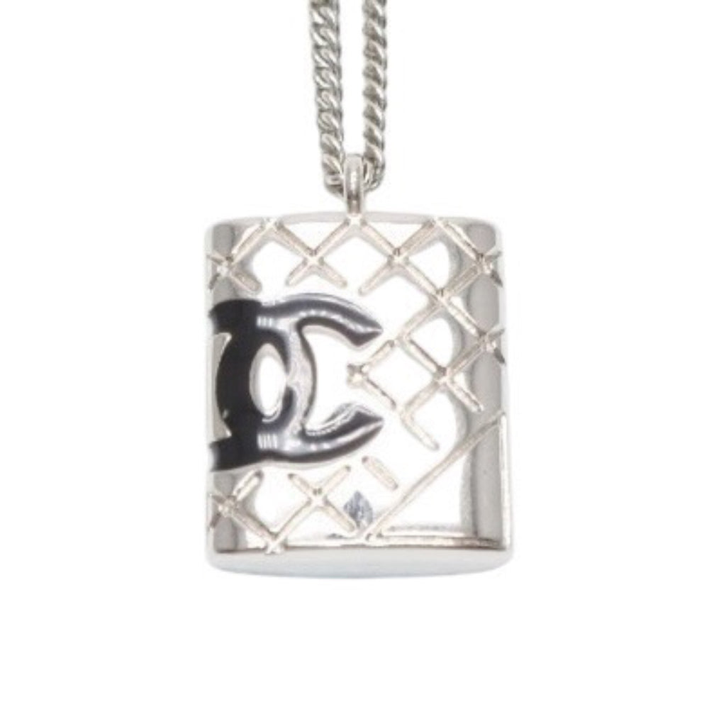 極美品 CHANEL シャネル CANBON カンボンライン ネックレス 重量約11.27g 05C刻印 全長約42cm メタル シルバー 中古 4a000659