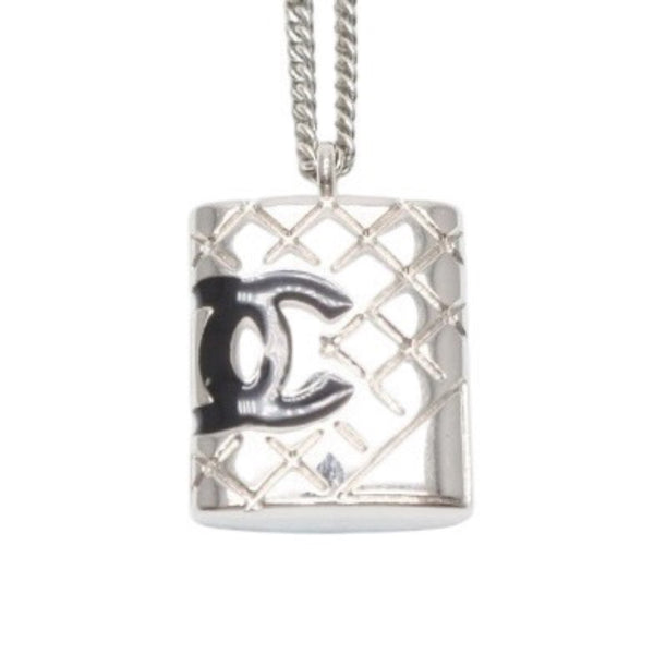 Very good condition CHANEL CANBON Cambon line necklace Weight approx. 11.27g 05C stamp Total length approx. 42cm Metal Silver Used 4a000659