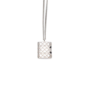 Very good condition CHANEL CANBON Cambon line necklace Weight approx. 11.27g 05C stamp Total length approx. 42cm Metal Silver Used 4a000659