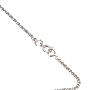 Very good condition CHANEL CANBON Cambon line necklace Weight approx. 11.27g 05C stamp Total length approx. 42cm Metal Silver Used 4a000659