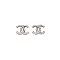 CHANEL シャネル ココマーク ピアス 重量約8.60g B14A刻印 メタル シルバー アクセサリー 唐草模様 両耳用 美品 中古 4a000648