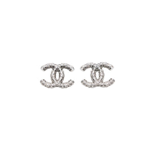 CHANEL シャネル ココマーク ピアス 重量約8.60g B14A刻印 メタル シルバー アクセサリー 唐草模様 両耳用 美品 中古 4a000648