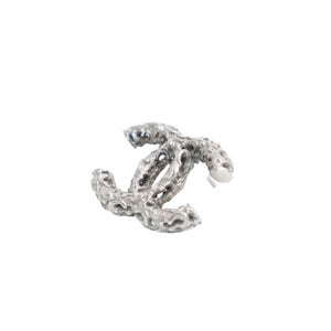 CHANEL シャネル ココマーク ピアス 重量約8.60g B14A刻印 メタル シルバー アクセサリー 唐草模様 両耳用 美品 中古 4a000648