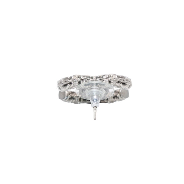 CHANEL シャネル ココマーク ピアス 重量約8.60g B14A刻印 メタル シルバー アクセサリー 唐草模様 両耳用 美品 中古 4a000648