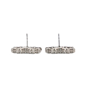 CHANEL シャネル ココマーク ピアス 重量約8.60g B14A刻印 メタル シルバー アクセサリー 唐草模様 両耳用 美品 中古 4a000648