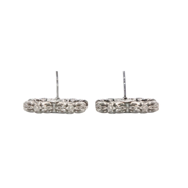 CHANEL シャネル ココマーク ピアス 重量約8.60g B14A刻印 メタル シルバー アクセサリー 唐草模様 両耳用 美品 中古 4a000648
