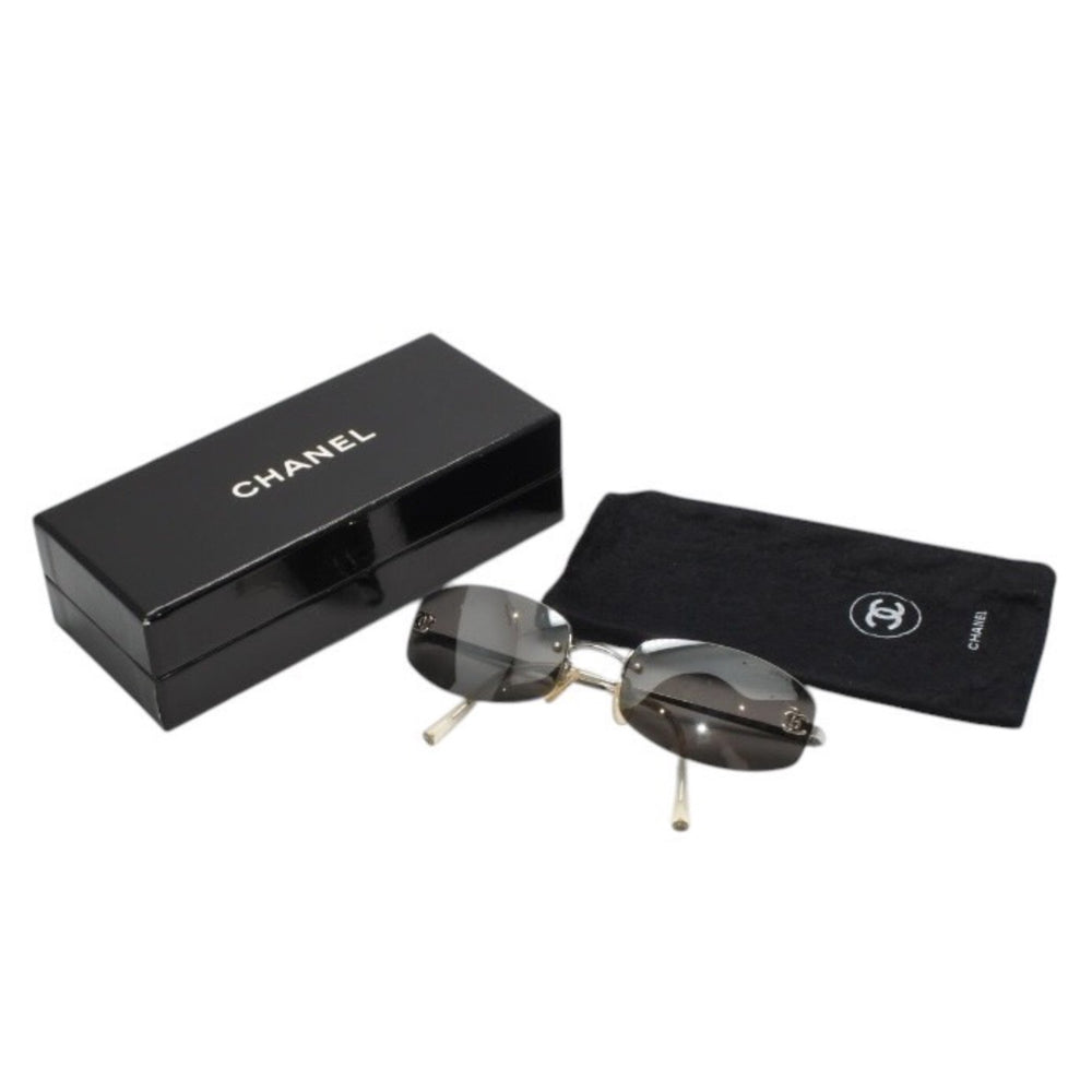 CHANEL Rimless Sunglasses Eyewear 4002- c.124/22 Size 57□19 130 Coco Mark Good Condition Used 4a001055