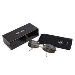 CHANEL シャネル リムレス サングラス アイウェア 4002- c.124/22 サイズ57□19 130 ココマーク 美品 中古 4a001055
