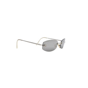 CHANEL シャネル リムレス サングラス アイウェア 4002- c.124/22 サイズ57□19 130 ココマーク 美品 中古 4a001055