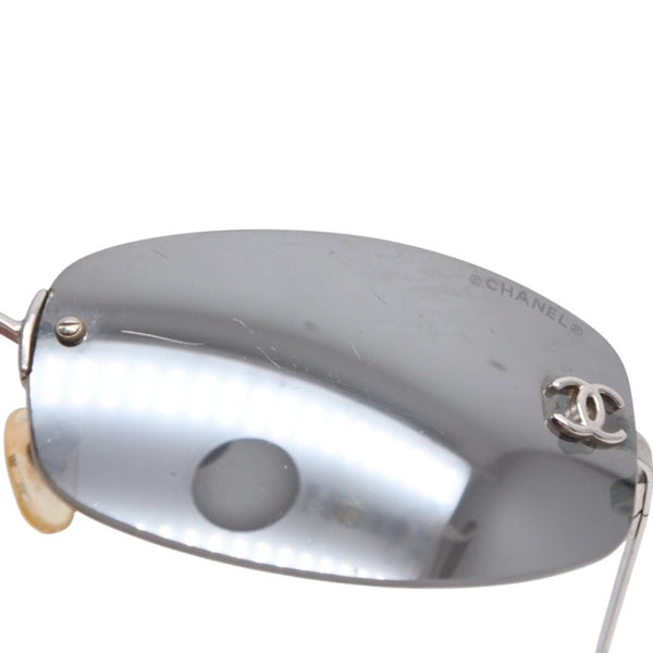 CHANEL シャネル リムレス サングラス アイウェア 4002- c.124/22 サイズ57□19 130 ココマーク 美品 中古 4a001055