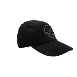 極美品 CHANEL シャネル ハートココマーク パイルキャップ サイズM ブラック Ian Connor イアンコナー ブラック 中古 4a001053