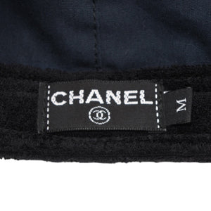 極美品 CHANEL シャネル ハートココマーク パイルキャップ サイズM ブラック Ian Connor イアンコナー ブラック 中古 4a001053