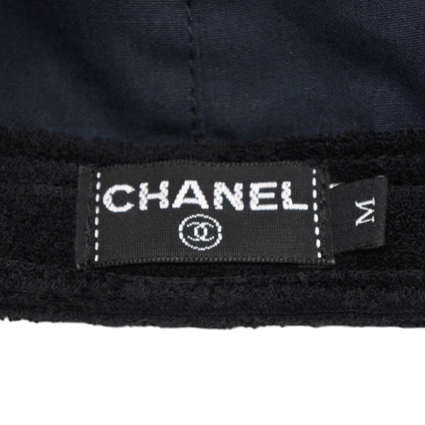 極美品 CHANEL シャネル ハートココマーク パイルキャップ サイズM ブラック Ian Connor イアンコナー ブラック 中古 4a001053