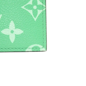 Very Good Condition LOUIS VUITTON Coin Card Holder M83102 Monogram Green Silver Hardware Used 4a001127