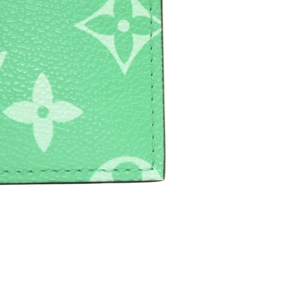 Very Good Condition LOUIS VUITTON Coin Card Holder M83102 Monogram Green Silver Hardware Used 4a001127