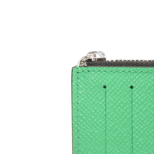 Very Good Condition LOUIS VUITTON Coin Card Holder M83102 Monogram Green Silver Hardware Used 4a001127