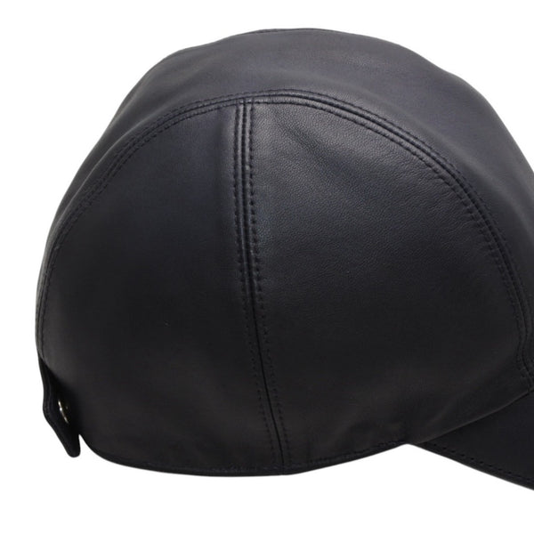 HERMES エルメス キャップ ハット サイズ59 ブラック ラムスキン アセテート 美品 中古 4a001052