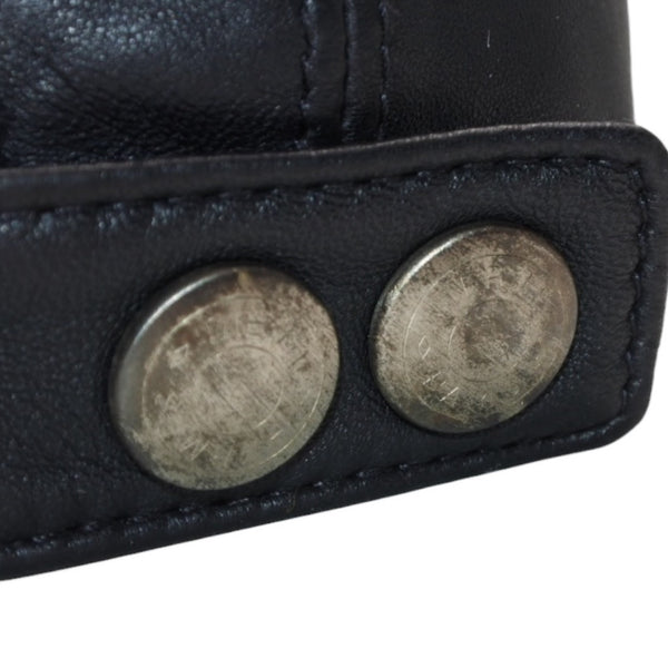 HERMES エルメス キャップ ハット サイズ59 ブラック ラムスキン アセテート 美品 中古 4a001052