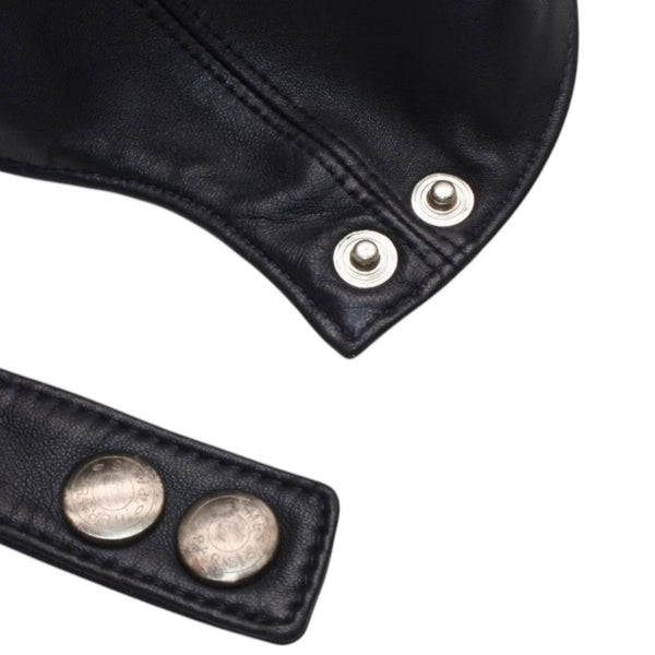 HERMES エルメス キャップ ハット サイズ59 ブラック ラムスキン アセテート 美品 中古 4a001052