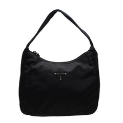 PRADA プラダ ホーボー ワンショルダーバッグ MV515 ホーボー トライアングルロゴ 三角ロゴプレート ナイロン ブラック 美品 中古 4a000738