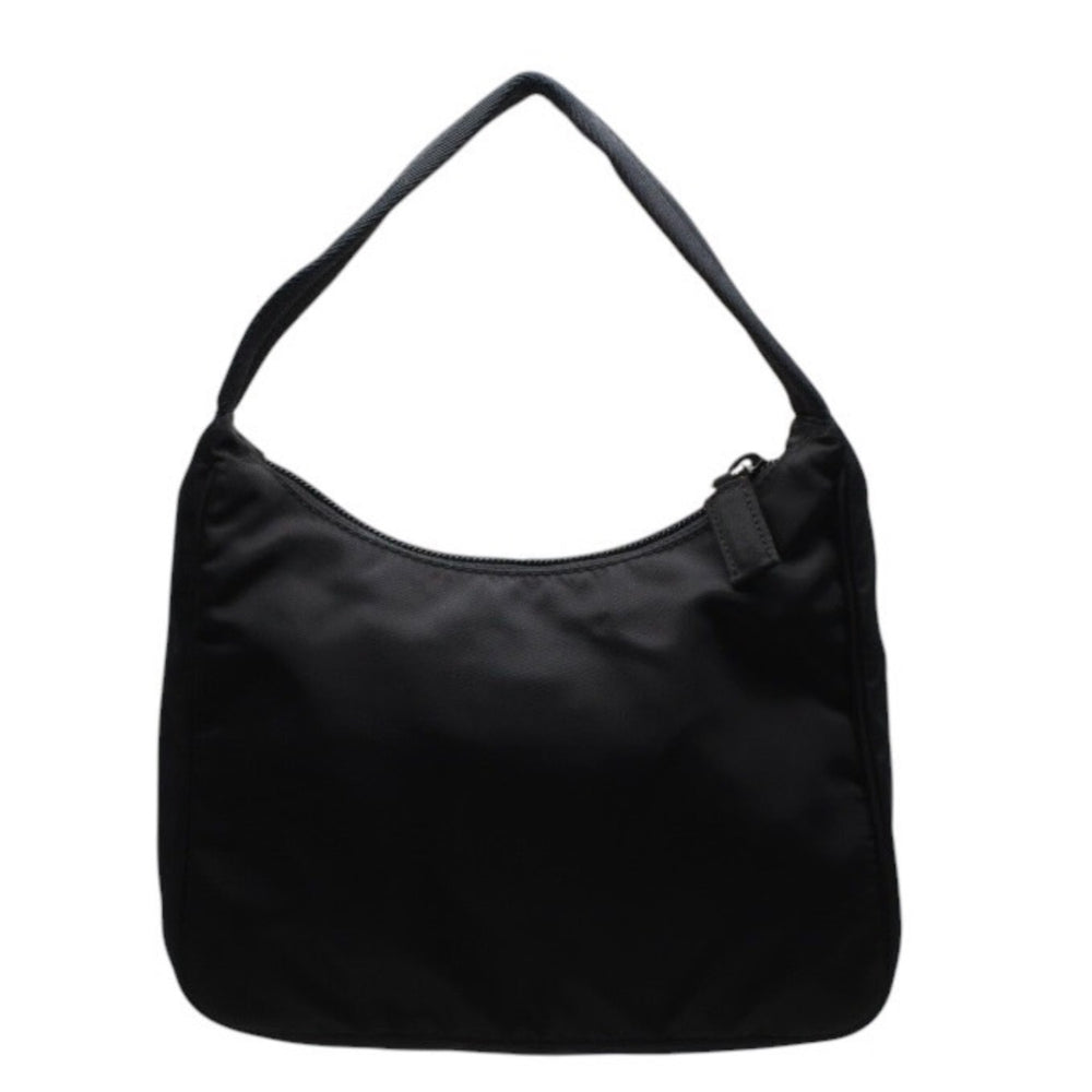 PRADA プラダ ホーボー ワンショルダーバッグ MV515 ホーボー トライアングルロゴ 三角ロゴプレート ナイロン ブラック 美品 中古 4a000738