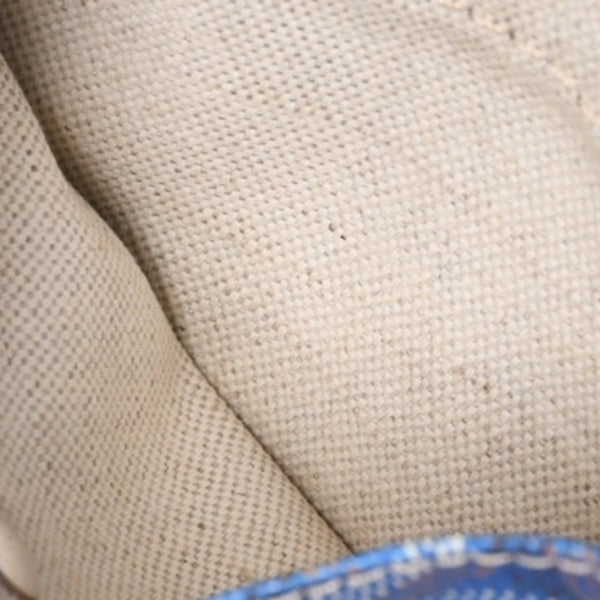 GOYARD ゴヤール サンルイ ジュニア トートバッグ ライトブルー レザー ヘリンボーン ブルー 良品 中古 4a001078