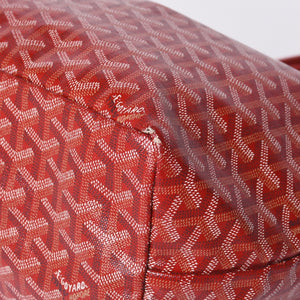 GOYARD ゴヤール サンルイPM トートバッグ ショルダーバッグ ショルダートート ポーチ付き レザー赤 レッド 美品 中古 4a001077