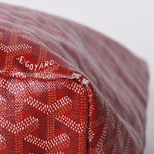 画像をギャラリービューアに読み込む, GOYARD ゴヤール サンルイPM トートバッグ ショルダーバッグ ショルダートート ポーチ付き レザー赤 レッド 美品 中古 4a001077