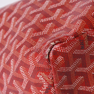 GOYARD ゴヤール サンルイPM トートバッグ ショルダーバッグ ショルダートート ポーチ付き レザー赤 レッド 美品 中古 4a001077