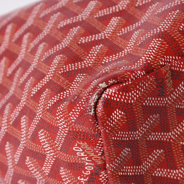 GOYARD ゴヤール サンルイPM トートバッグ ショルダーバッグ ショルダートート ポーチ付き レザー赤 レッド 美品 中古 4a001077