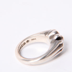 CHROME HEARTS Small Cutout CH Plus Ring Ring Weight Approx. 12.2g Size 11 Silver 925 Good Condition Used 4a001136