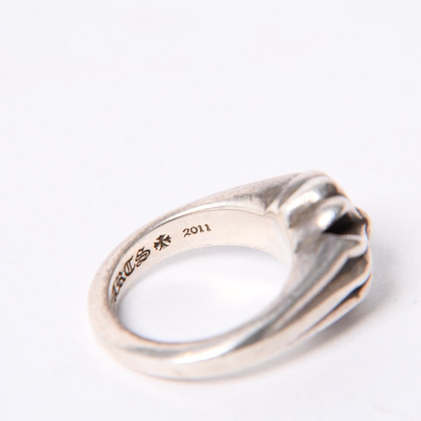 CHROME HEARTS Small Cutout CH Plus Ring Ring Weight Approx. 12.2g Size 11 Silver 925 Good Condition Used 4a001136