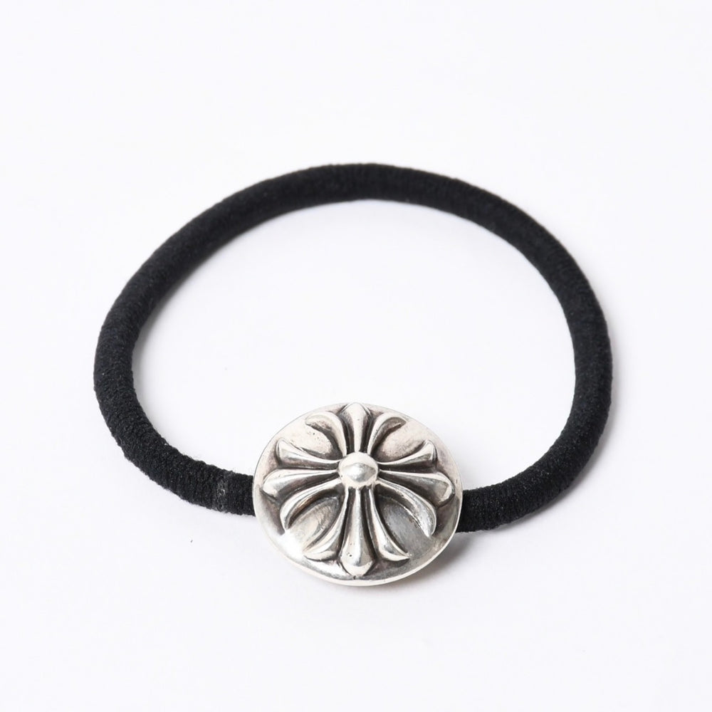 CHROME HEARTS クロムハーツ クロスボールボタン ヘアゴム コンチョ 重量約14.1g シルバー925 2003/.925刻印 美品 中古 4a001131