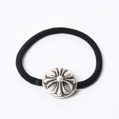 CHROME HEARTS Cross Ball Button Hair Elastic Concho Weight Approx. 14.1g Silver 925 2003/.925 Engraved Good Condition Used 4a001131