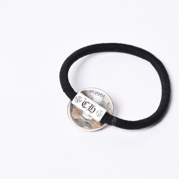 CHROME HEARTS Cross Ball Button Hair Elastic Concho Weight Approx. 14.1g Silver 925 2003/.925 Engraved Good Condition Used 4a001131