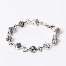 画像をギャラリービューアに読み込む, 極美品 CHROME HEARTS クロムハーツ ダイス&amp;クロスボール ブレスレット 9リンク 重量約40g 全長約20cm シルバ−925 中古 4a001134