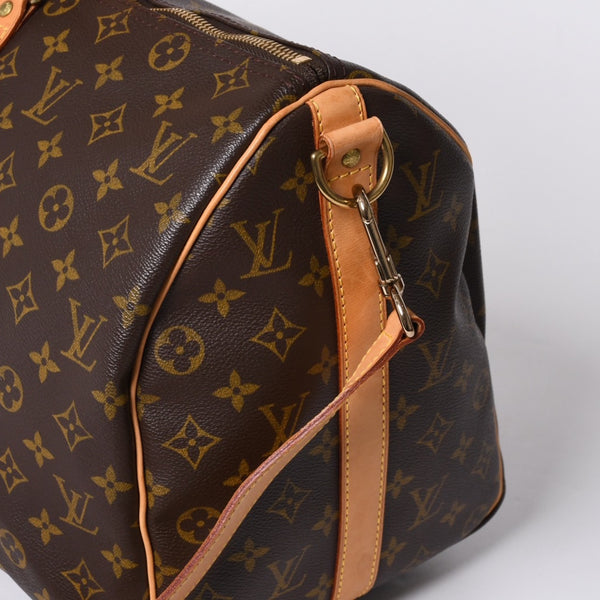 Very good condition LOUIS VUITTON Boston bag Keepall Bandouliere 45 Monogram M41418 Brown Gold hardware Used 4a000882