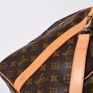 Very good condition LOUIS VUITTON Boston bag Keepall Bandouliere 45 Monogram M41418 Brown Gold hardware Used 4a000882