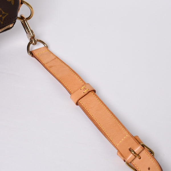 Very good condition LOUIS VUITTON Boston bag Keepall Bandouliere 45 Monogram M41418 Brown Gold hardware Used 4a000882
