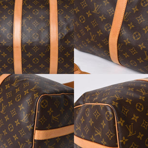 Very good condition LOUIS VUITTON Boston bag Keepall Bandouliere 45 Monogram M41418 Brown Gold hardware Used 4a000882