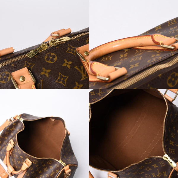 Very good condition LOUIS VUITTON Boston bag Keepall Bandouliere 45 Monogram M41418 Brown Gold hardware Used 4a000882