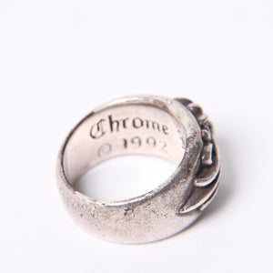 CHROME HEARTS クロムハーツ FLORAL CROSS フローラルクロス リング 指輪 重量約15.2g サイズ13.5号 スターリングシルバー 美品 中古 4a001139